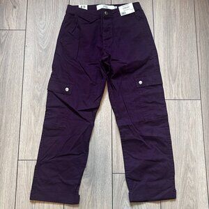 Topman Purple Wine Straight Cargos NWT